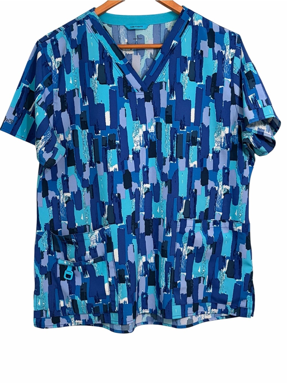 Carhart  Women’s Blue V-Neck Medical Scrub Top